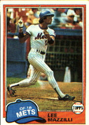 1981 Topps Baseball Cards      510     Lee Mazzilli